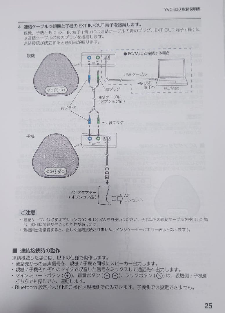 ヤマハ(YAMAHA)コミュニケーションマイクスピーカーYVC-330【美品】