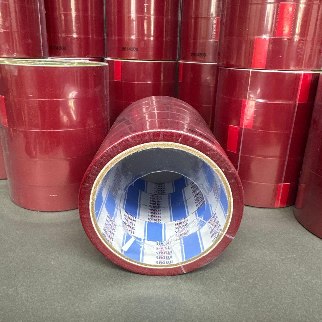 セキスイ セロテープ 【24mm×35m】5巻×20セット合計100巻 赤 印刷