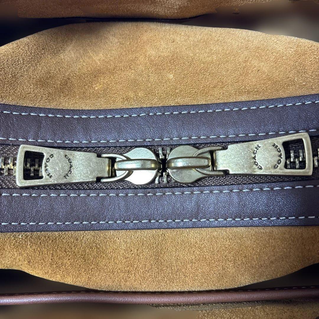 【お値下げ中】COACHローグ25 シグネチャーテキスタイル ハンドバッグ