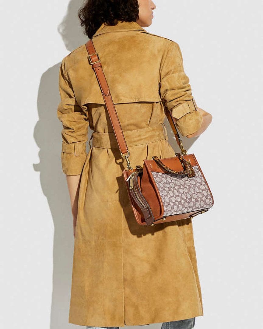 【お値下げ中】COACHローグ25 シグネチャーテキスタイル ハンドバッグ