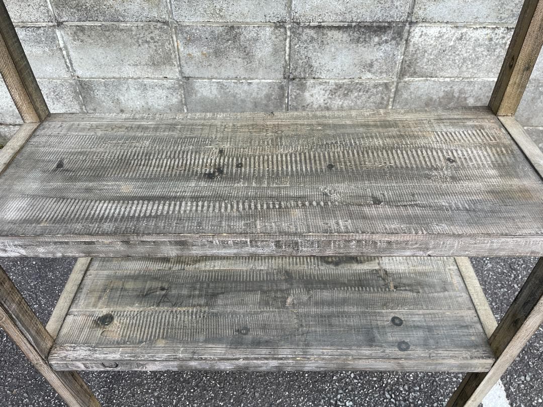 ★ オープンシェルフ 幅80 薄型 シェルフ アンティーク 北欧 風 レトロ