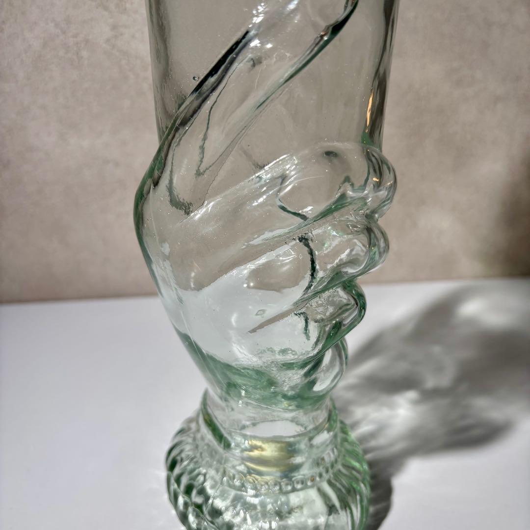 手に包まれたガラス瓶 ミッドセンチュリー ポストモダン ヴィンテージ