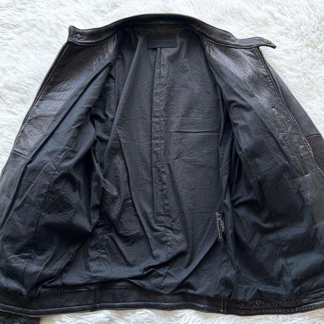 junhashimoto シングル ライダースジャケット カウレザー 黒 2