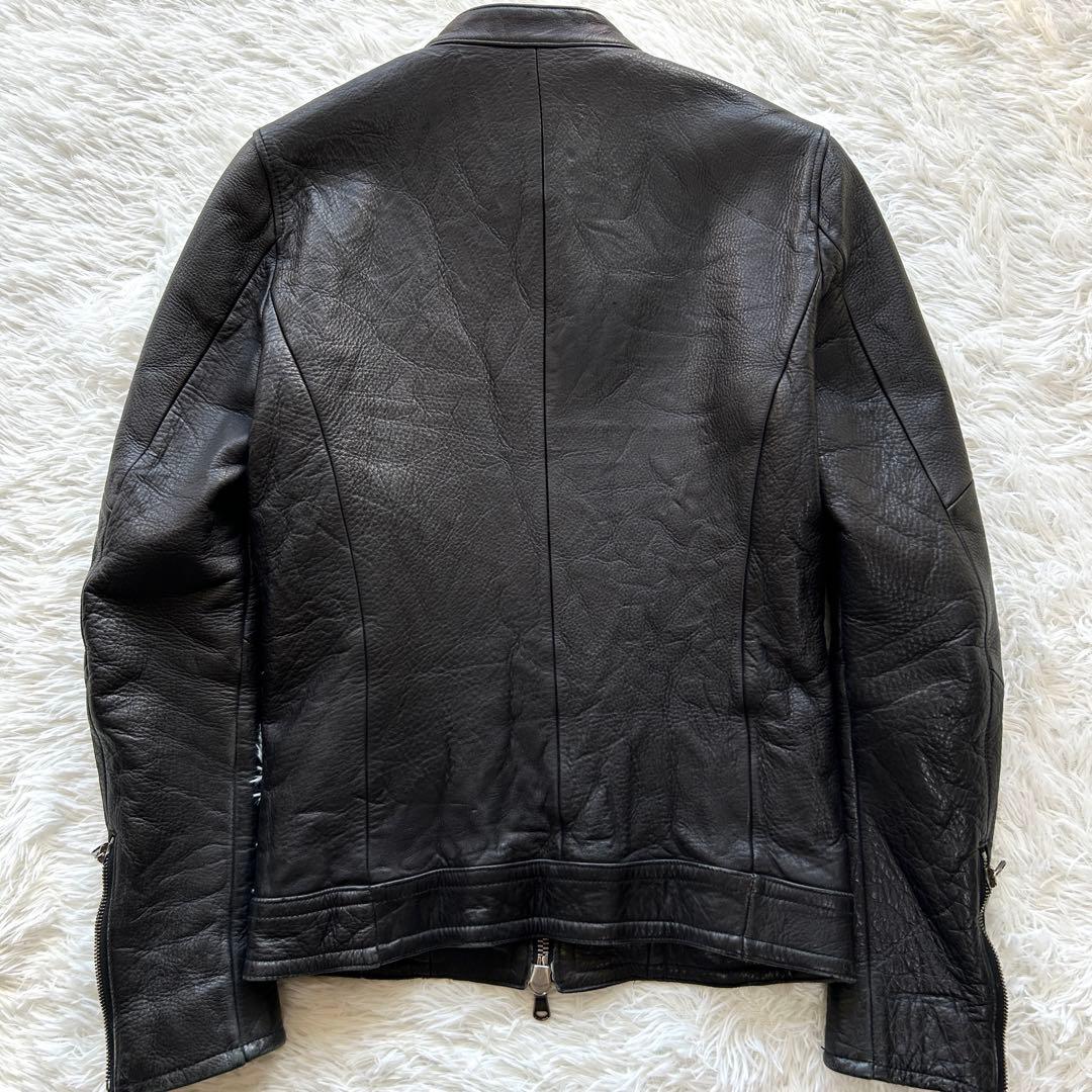 junhashimoto シングル ライダースジャケット カウレザー 黒 2