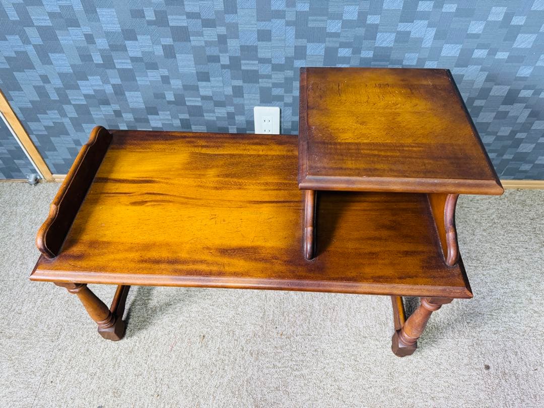 カリモク Karimoku レトロ 家具 テレフォンベンチ チェア 電話台 収納