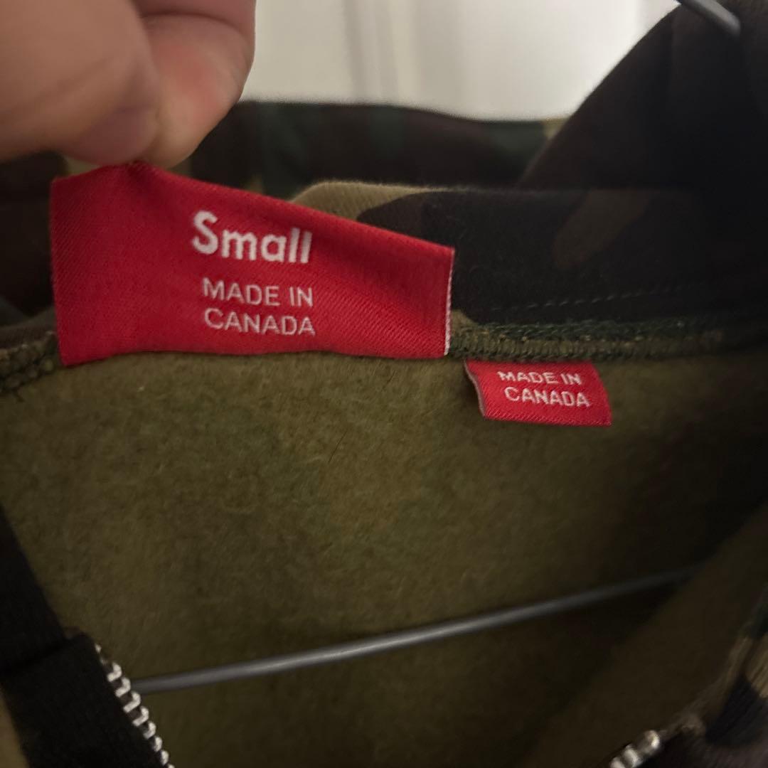 supremeジップパーカー迷彩