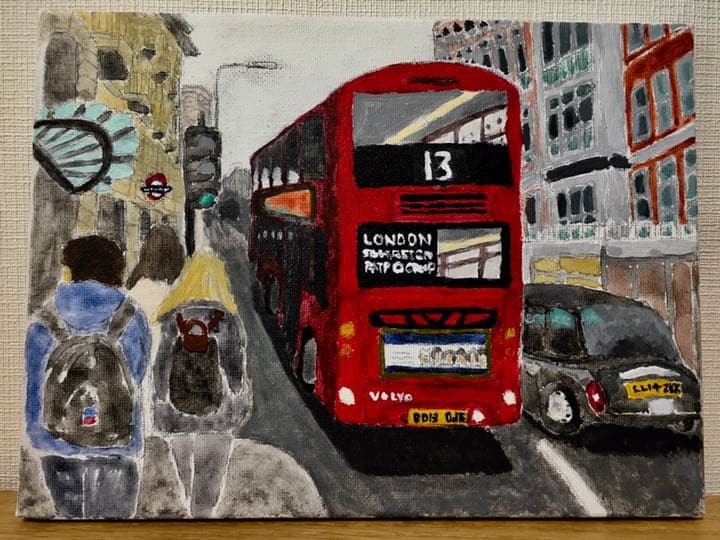 絵画 London Bus 13 Aldwych on Baker Street