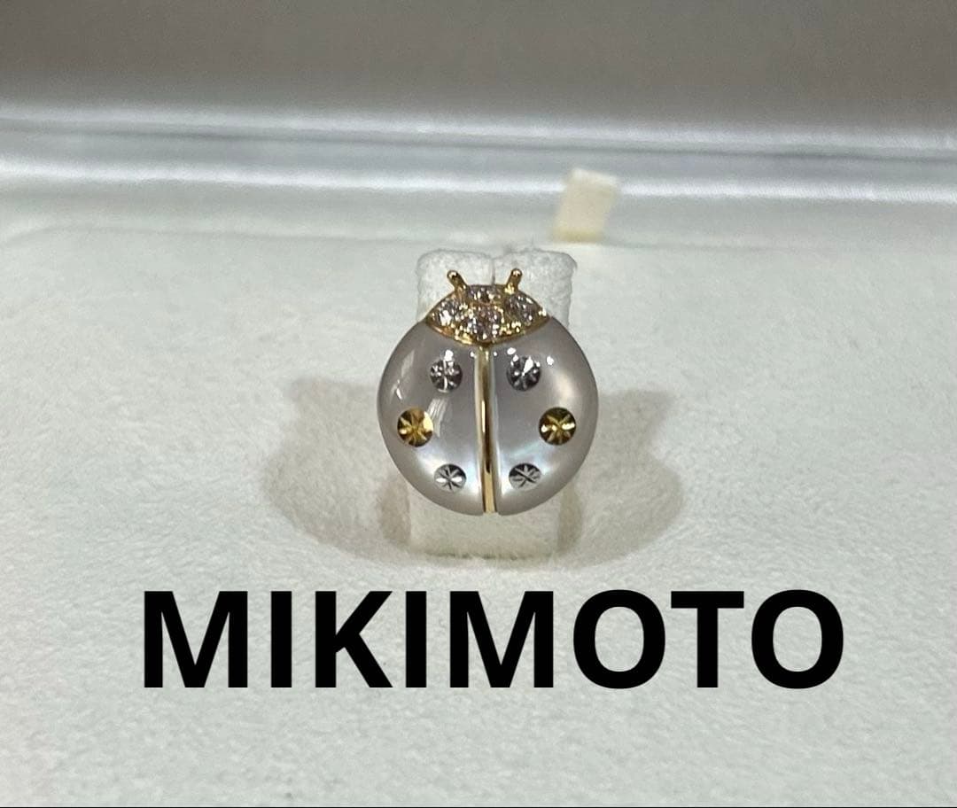 未使用 MIKIMOTO ピンブローチ 希少ピクウェ てんとう虫 箱あり 正規品