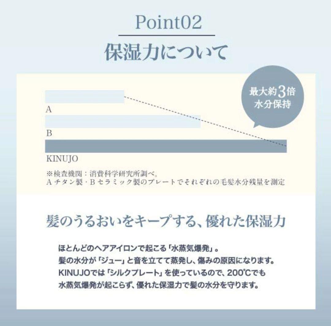 【新品】KINUJO　絹女　キヌージョ　ストレートアイロン　LM225