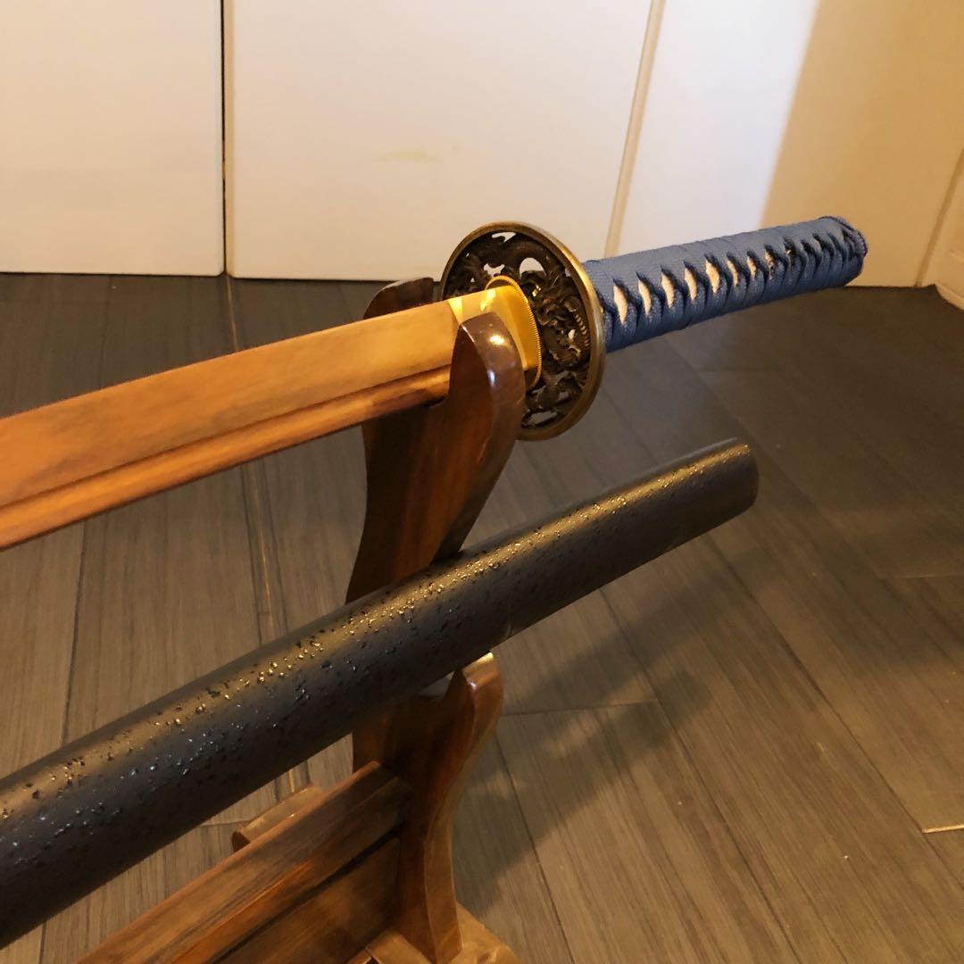 希少品　高級模造刀　ローズウッド　木刀　鞘付き木刀　拵え　高級居合刀　刀剣武具