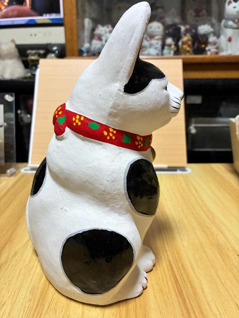 旭土人形　招き猫　郷土玩具