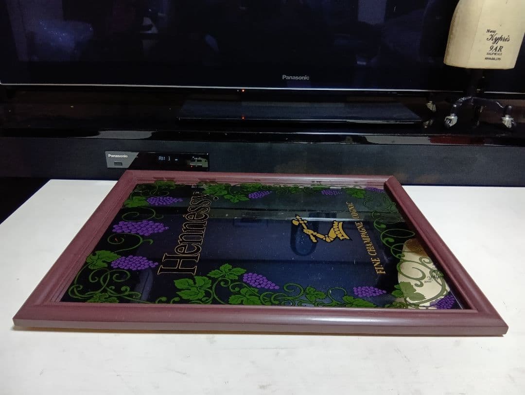 希少型　1980's　非売品　ノベルティ　ヘネシー　パブミラー