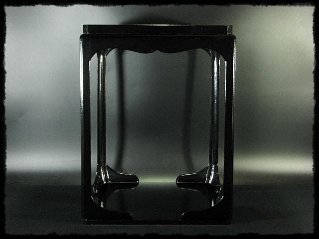 宗旦好 黒一閑 高麗卓 棚物 千家 茶道具 元紙箱 f273