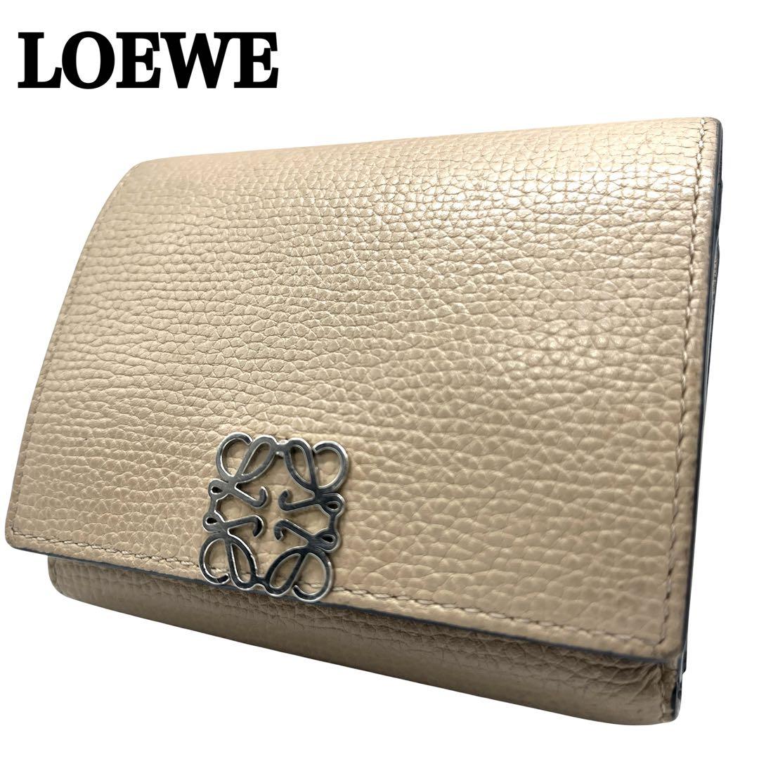 ロエベ アナグラム トライフォールド コンパクトウォレット 三つ折り財布