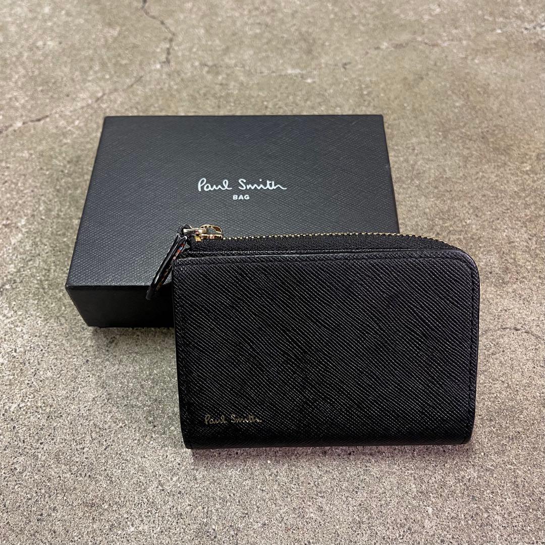 Paul Smith 小銭入れ付き 4連キーケース ケース ブラック