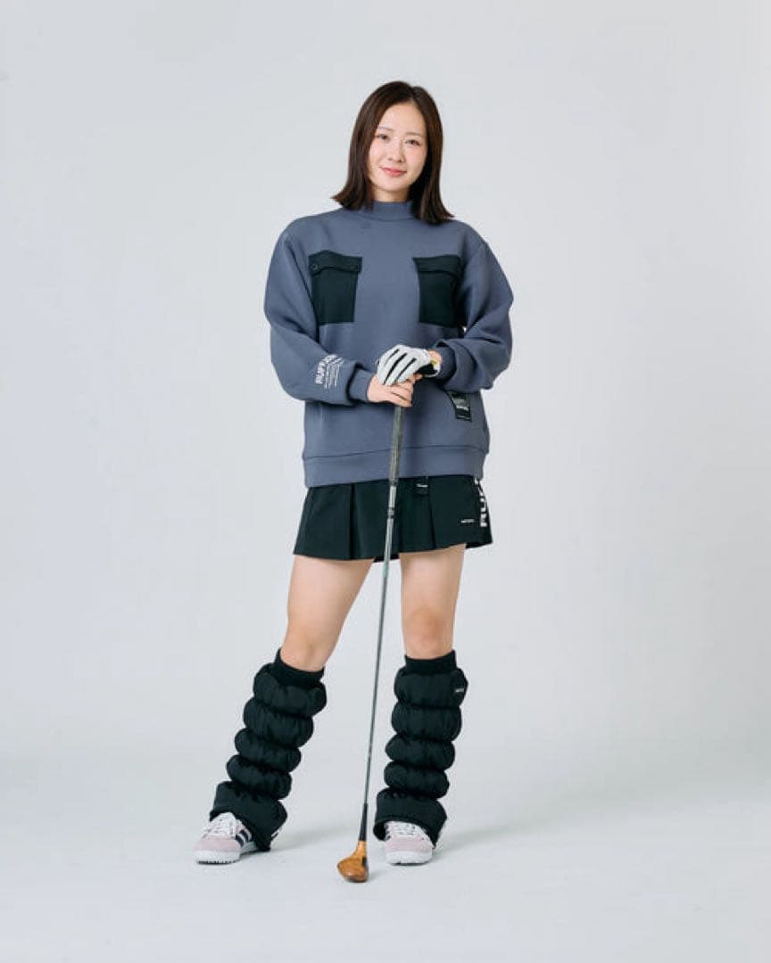 ラフロッグ　今季新作　アジャスタブルサイドポケットプリーツスカート