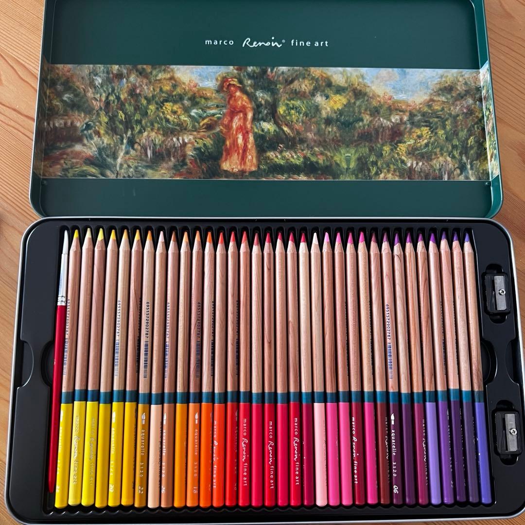 MARCO鉛筆 水彩色鉛筆 100色セット