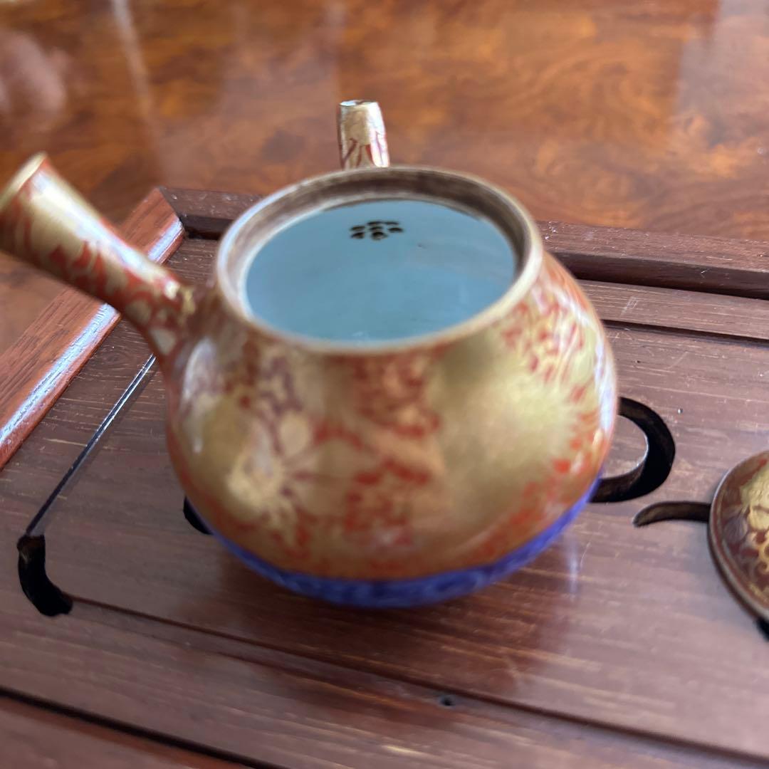 大日本永楽造　古美術　赤絵金襴手　染付急須　骨董品