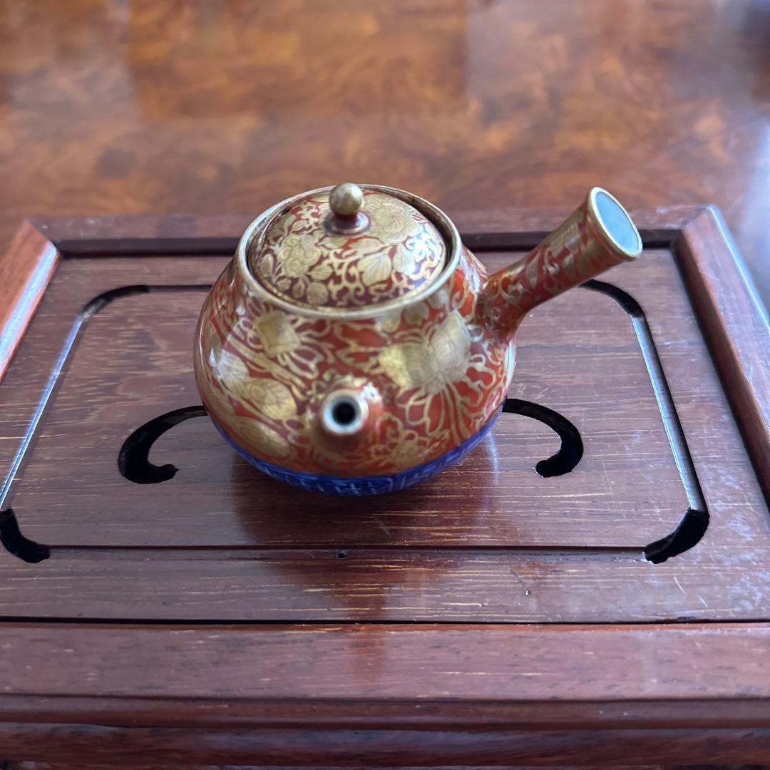 大日本永楽造　古美術　赤絵金襴手　染付急須　骨董品