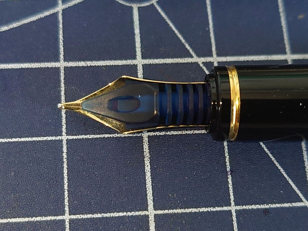 廃番 パイロット グランセスターリングシルバー ストライプ 万年筆 中字 中古