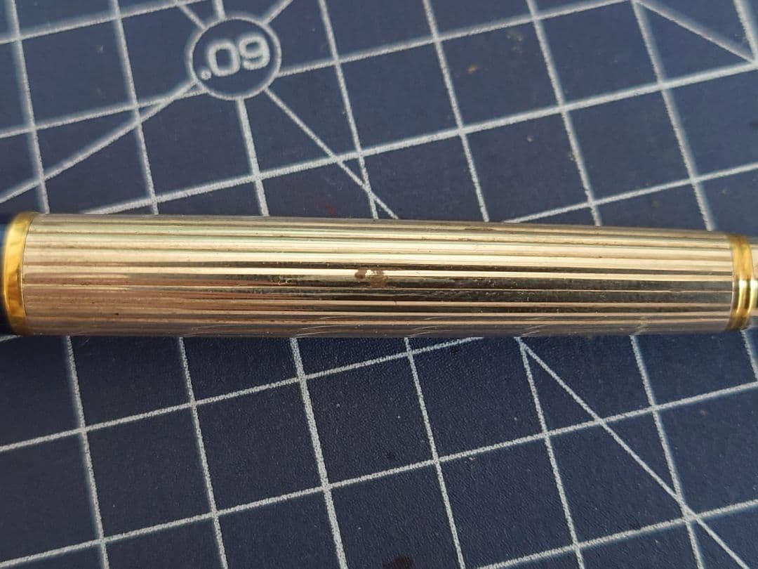 廃番 パイロット グランセスターリングシルバー ストライプ 万年筆 中字 中古