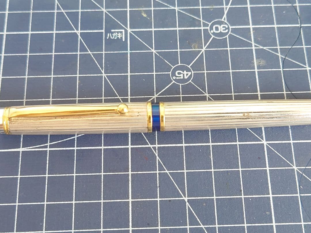 廃番 パイロット グランセスターリングシルバー ストライプ 万年筆 中字 中古