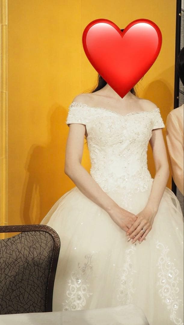 ウェディングドレス オフショルダー 5号