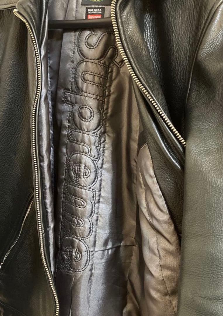 supreme schott レザージャケット　ライダース　検　ヌプシ　ダウン