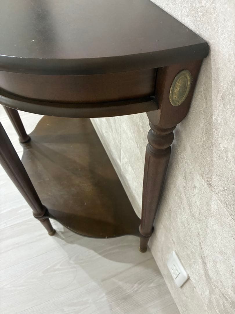 コンソールテーブル　引き出し付き　花代　アンティーク調　サイドテーブル　木製