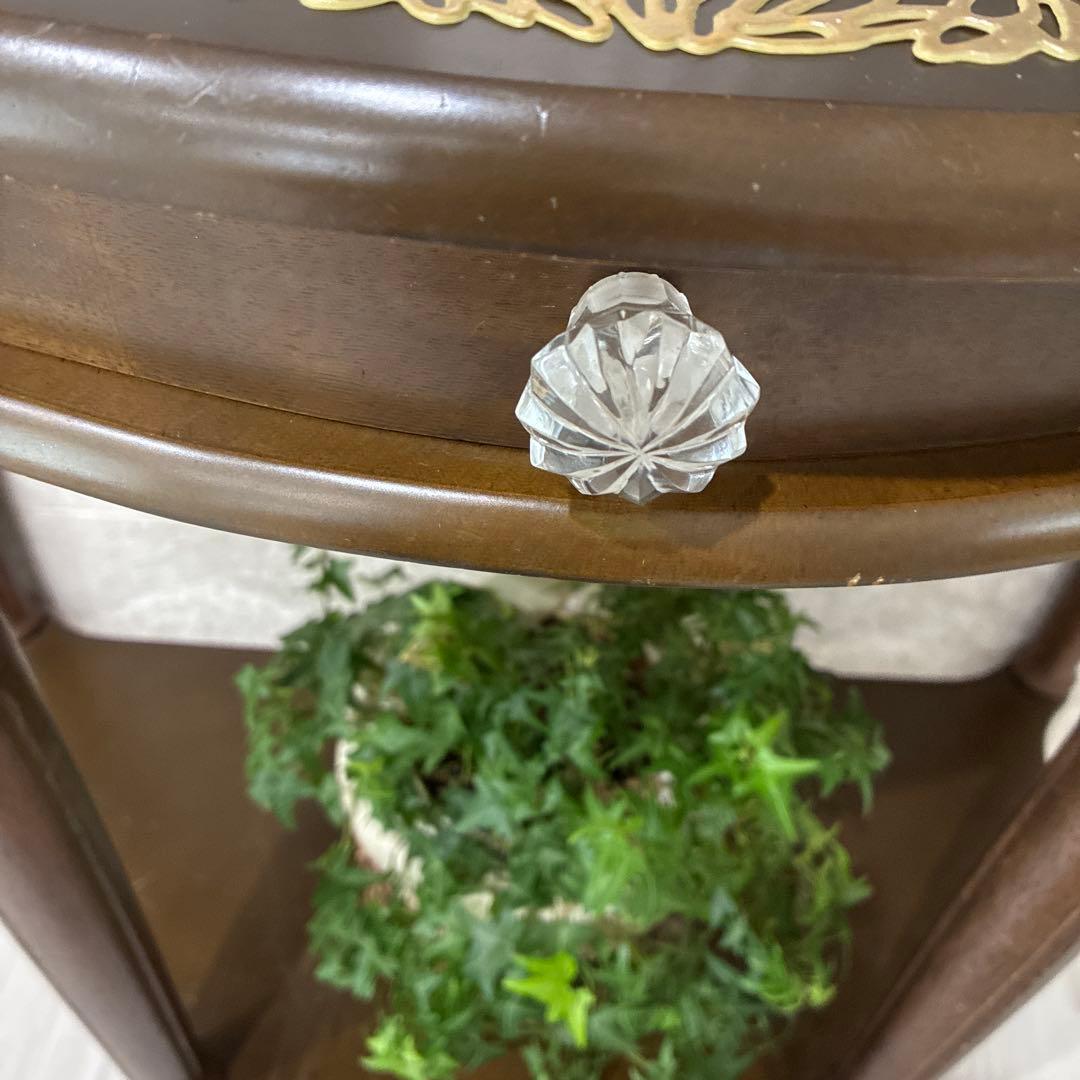 コンソールテーブル　引き出し付き　花代　アンティーク調　サイドテーブル　木製