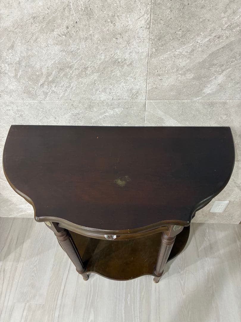 コンソールテーブル　引き出し付き　花代　アンティーク調　サイドテーブル　木製