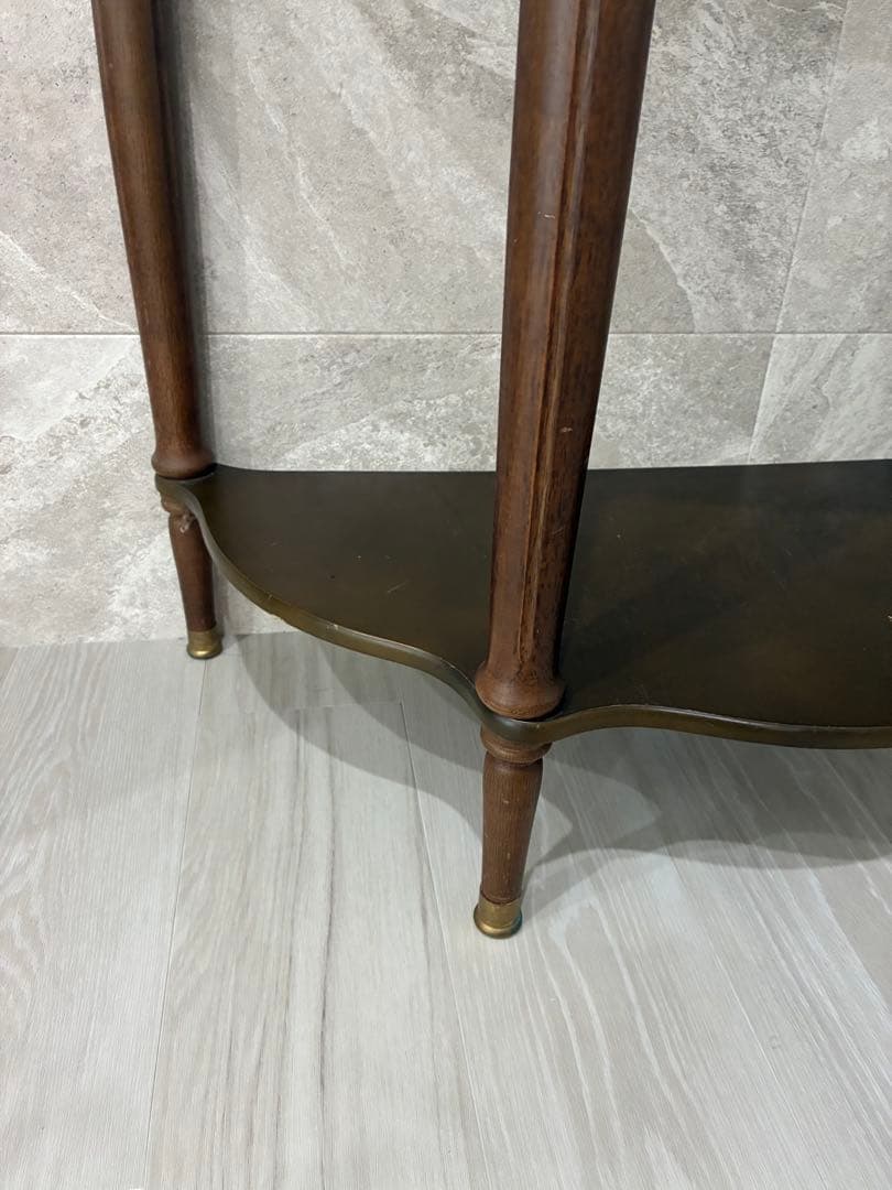 コンソールテーブル　引き出し付き　花代　アンティーク調　サイドテーブル　木製