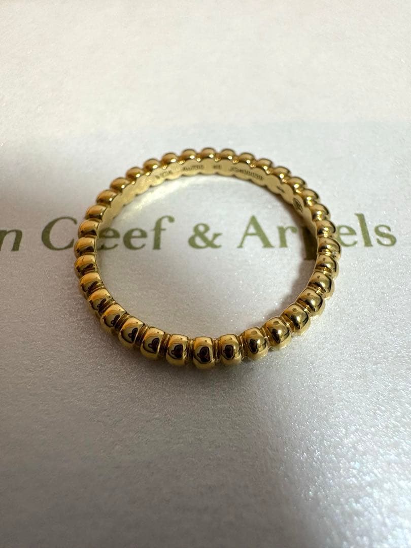 Van Cleef & Arpels ペルレ　イエロー　ゴールド　ビーズ　リング