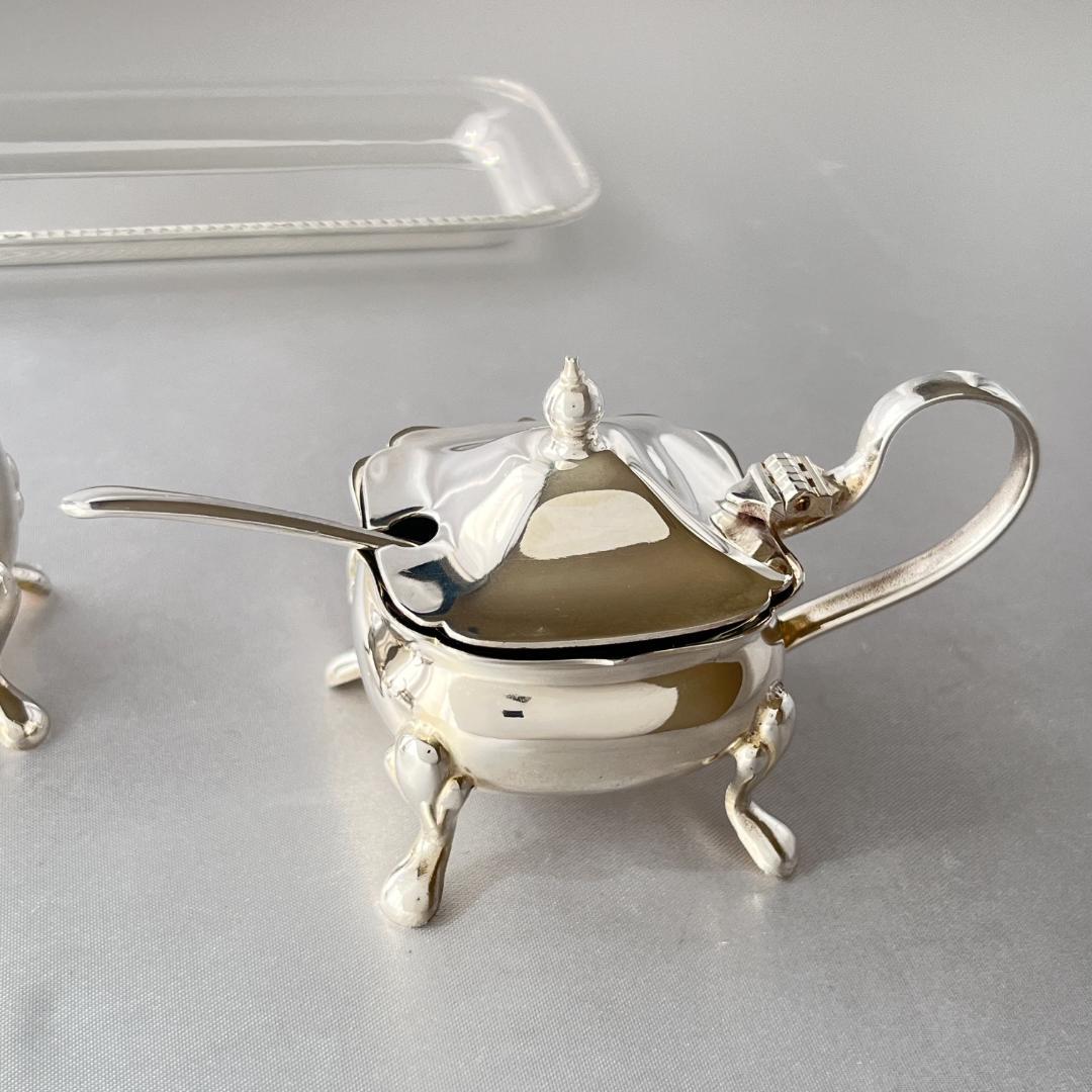 【英国】コンディメントセット【シルバープレート】バチェラー