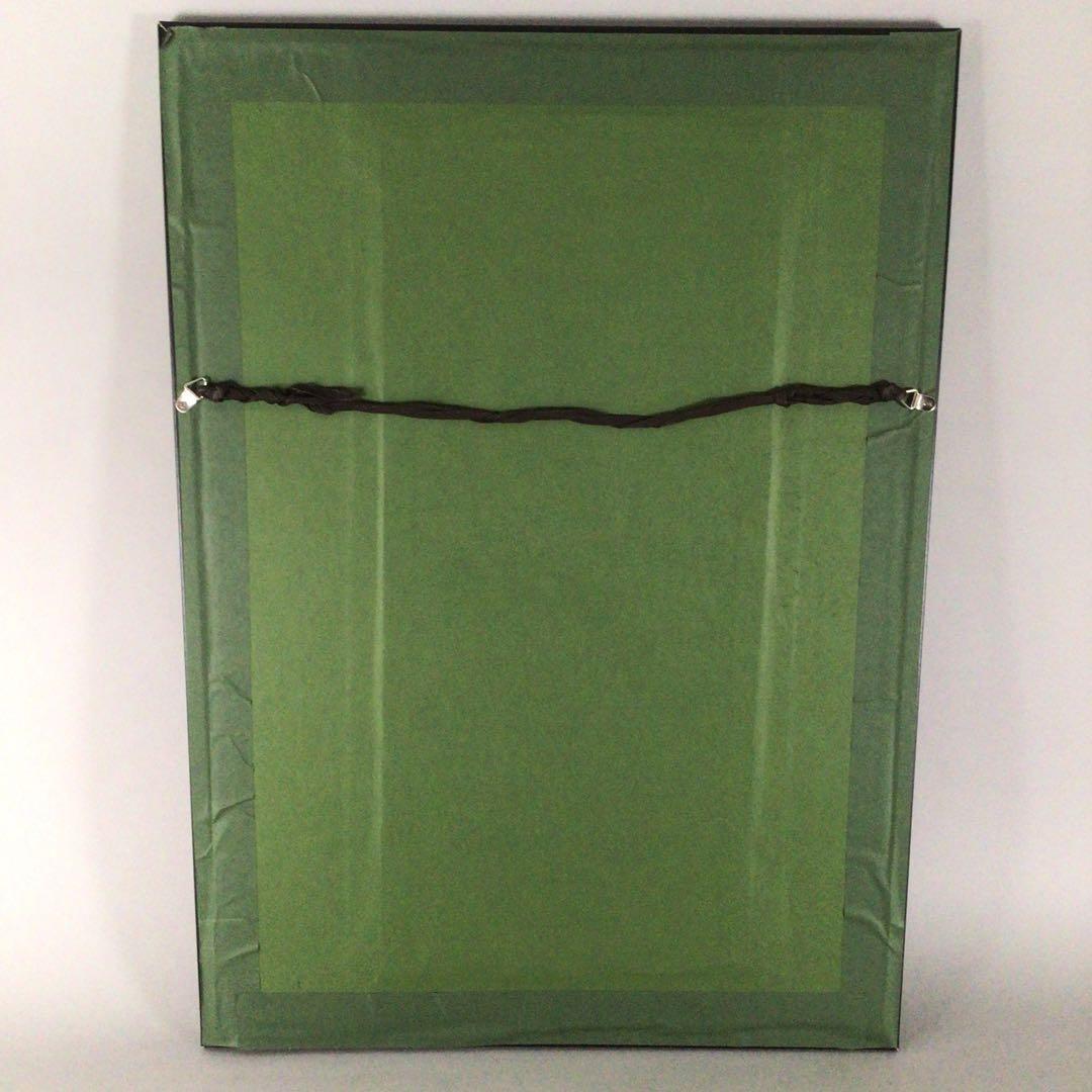 No3651 額装　作者不詳　抽象画　ガラス絵　紙箱付　絵画　アート　送料無料