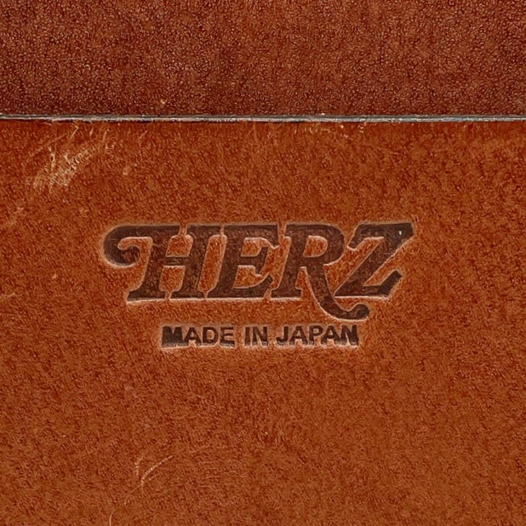 【HERZ】パイロットケース　ビジネスバッグ　レザー　ブラウン.