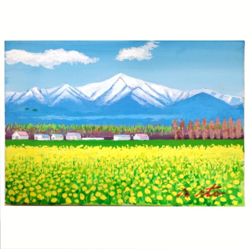 ☆伊藤正一☆「 菜の花畑 」アクリル画　サイズSM　新品！