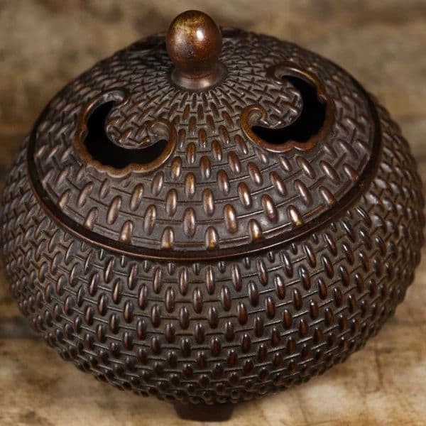 銅製 香炉 三足祥雲薫炉 卓上炉 沈香炉 檀香炉 茶道香炉 工芸品 置物