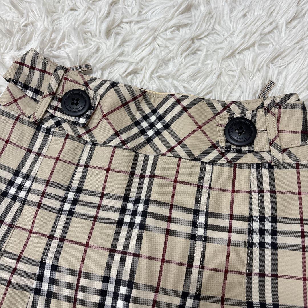 【人気】バーバリーブルーレーベル　スカート ノバチェック　プリーツ