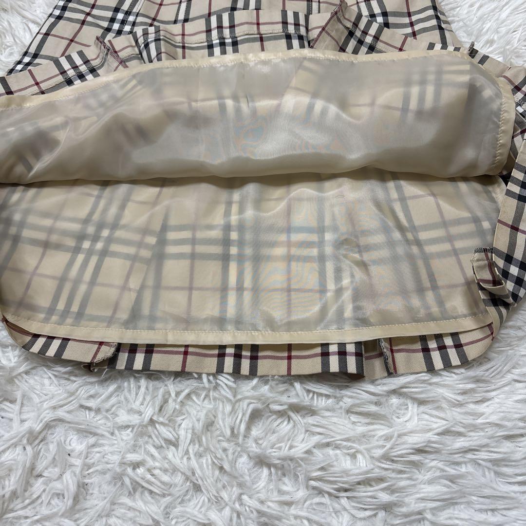 【人気】バーバリーブルーレーベル　スカート ノバチェック　プリーツ