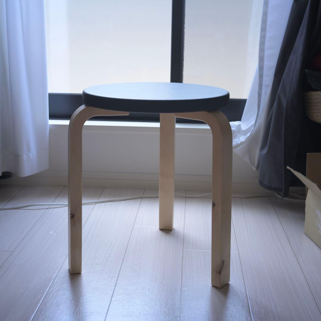 スツール Artek / Stool 60 Leather & Wild Birch
