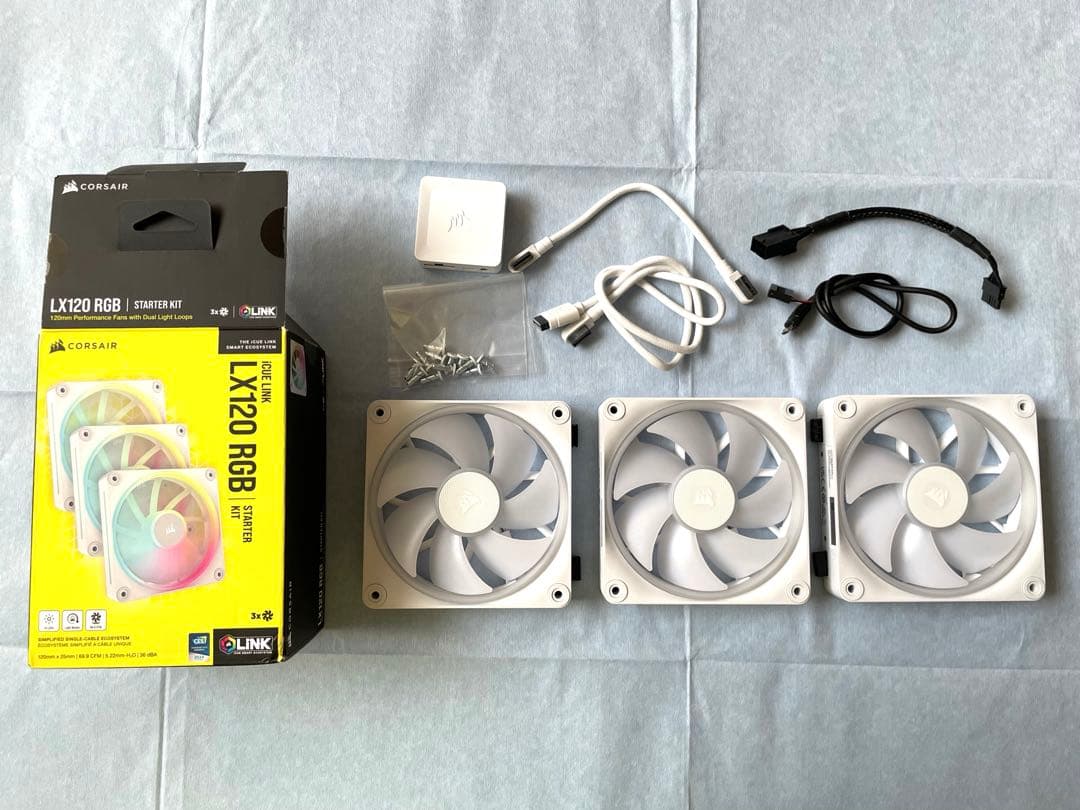 Corsair LX120 RGB ホワイト スターターキット