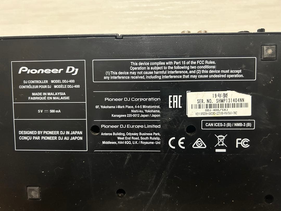 田村朋輝 DDJ-400 Pioneer DJ コントローラー【ジャンク】