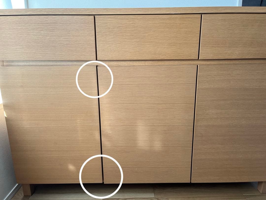 無印良品　オーク材キャビネット大 木製扉