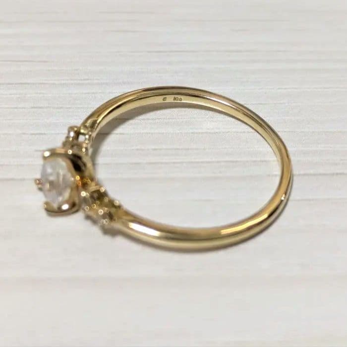 ほ*舗様 K18 10号 ロイヤルブルームーンストーン ペアシェイプ リング