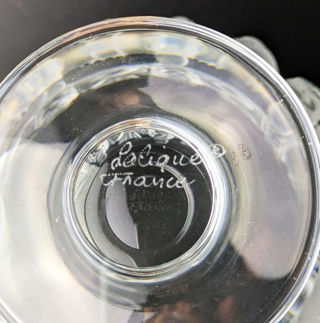 生活に洗練を★ラリック ダンピエール 花瓶 雀葡萄紋フロストガラス フランス