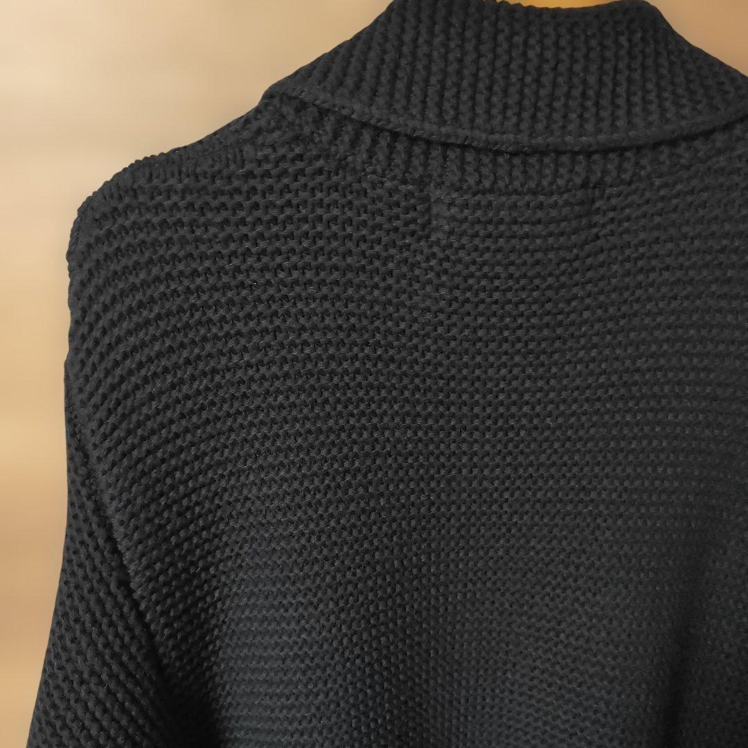 極美品FAT 極厚ジップアップカウチンニット サイズSKINNY(L)ネイビー