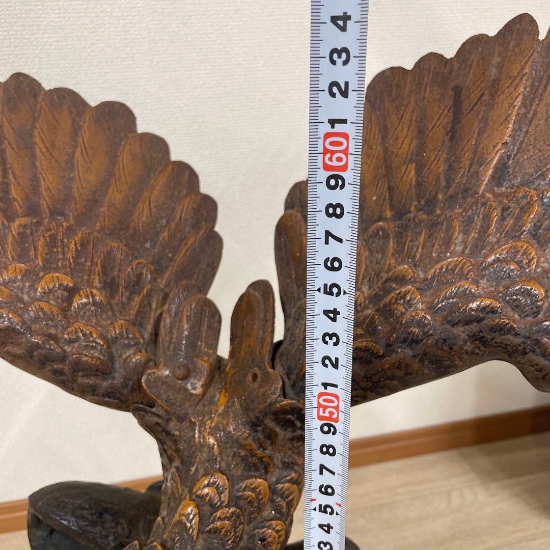 鷹　松　松の木　鳥　ブロンズ　鉄製品　鉄製　銅彫金　彫刻　鳥　アンティーク 金運