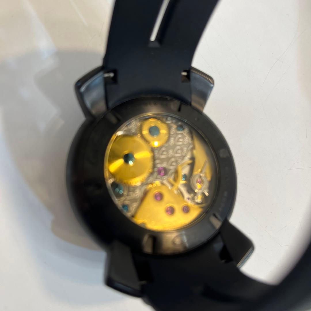 ガガミラノ　48mm マヌアーレ 手巻き式　ラバーベルト