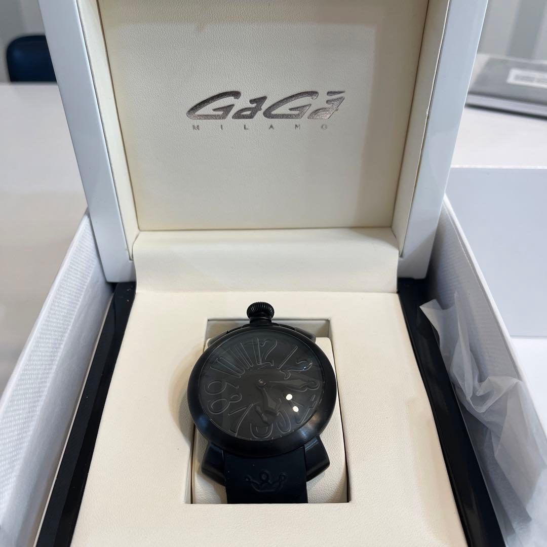 ガガミラノ　48mm マヌアーレ 手巻き式　ラバーベルト